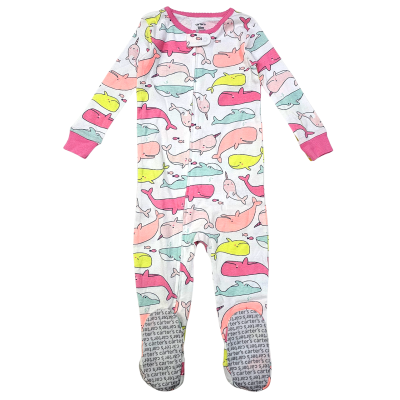 Чоловічок для дівчинки Carter’s з китами р.74-80, 80-86 80-86