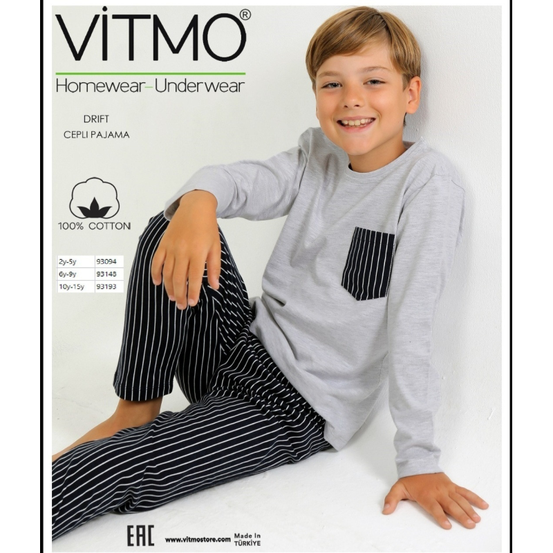 Піжама для хлопчика VITMO з 100% бавовни — стильна, м’яка та комфортна (Туреччина) 140