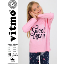 Піжама для дівчинки VITMO Sweet Dream — м’яка трикотажна піжама з Туреччини 140