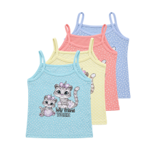 Майка для дівчинки Donella на тонких бретелях із принтом кошенят, 0–1 рік, зріст 86–92 см
