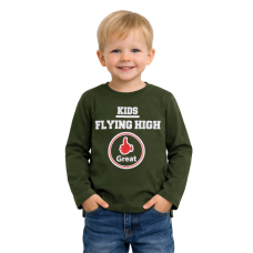 Дитячий лонгслів KIDS FLYING HIGH для хлопчика (хакі, р.110)