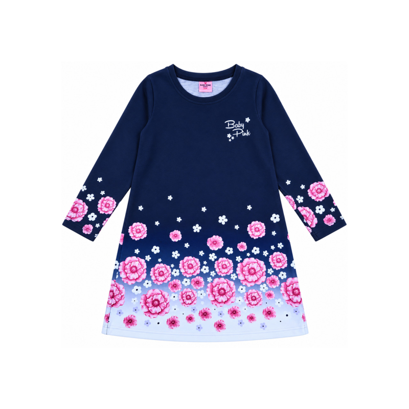 Сукня для дівчинки з довгим рукавом та квітковим принтом Baby Pink, р. 98 Сукня для дівчинки з довгим рукавом та квітковим принтом Baby Pink, р. 98